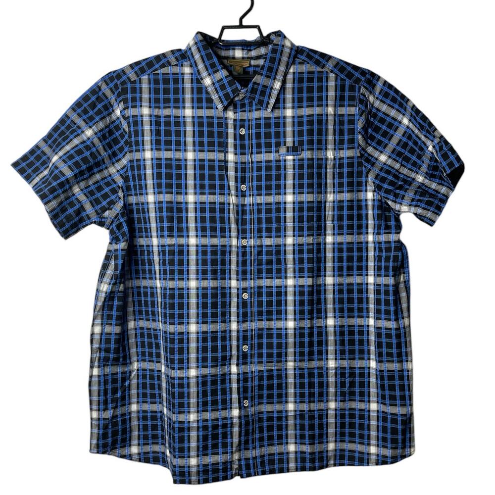 Boulder Creek Men's Button Up Short Sleeve Plaid Shirt Size 2XL Big